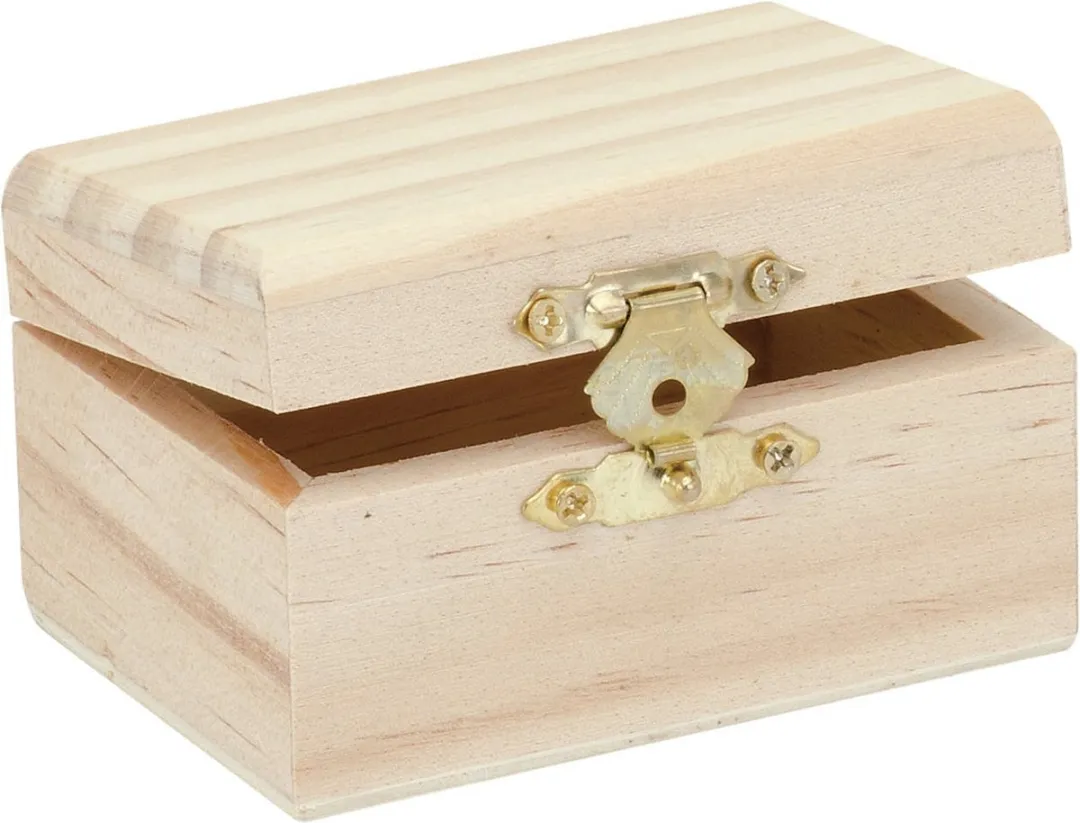 Glorex Hobby Houten Kistje 2 Stuks - 8x5,5x4,5cm - Bruin