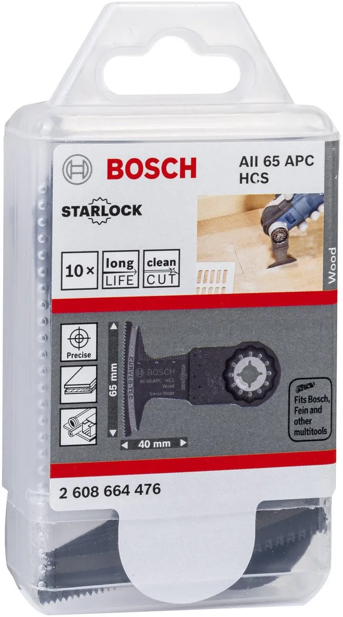 Bosch HCS Invalzaagblad 40x65mm - 10 Stuks