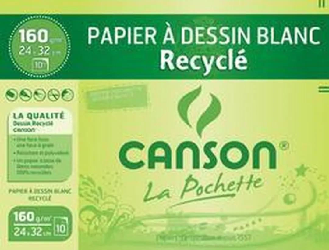 Canson Kunstpapier C200777100 160g/m² - 10 Vel Wit 24,5x32cm