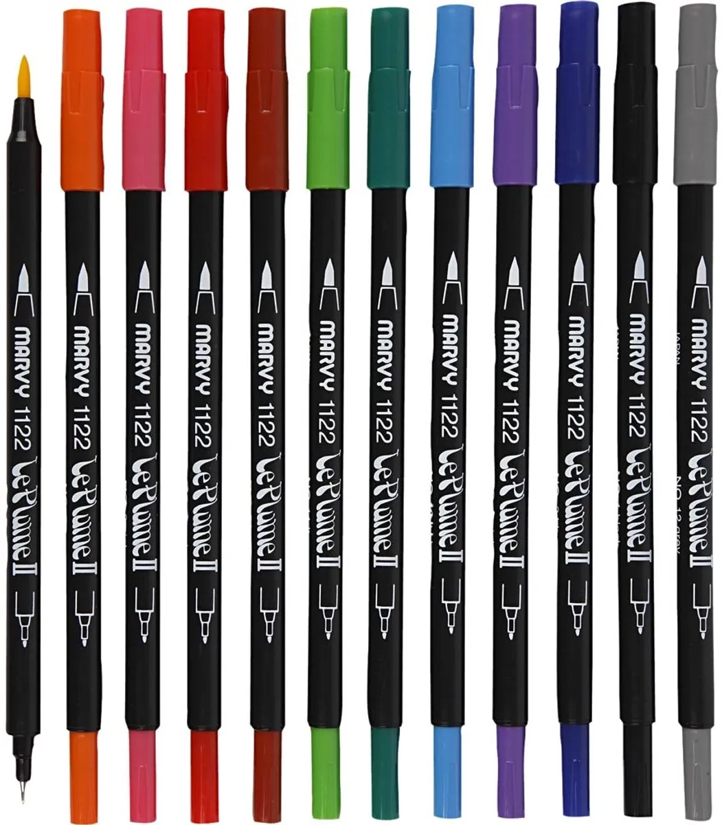 Creativ Company Creotime Markers Sterke Kleuren - 12 Stuks