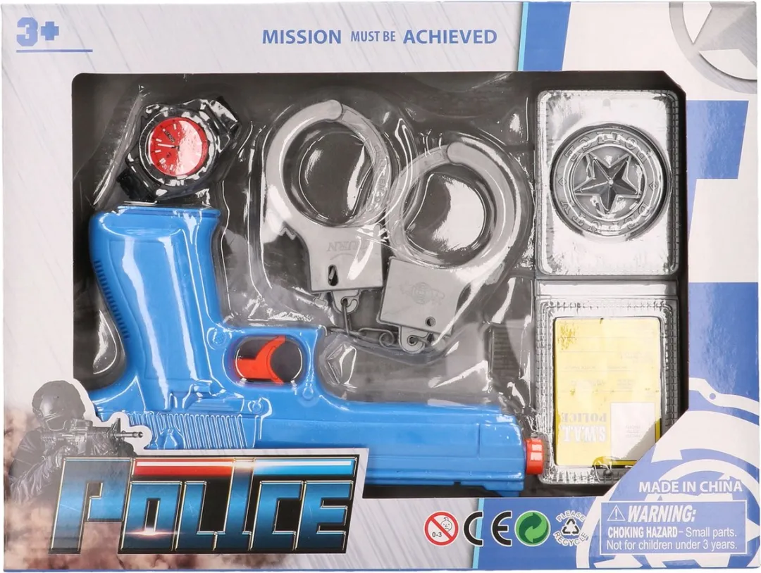 Jonotoys Politie pistool 13cm - Multi