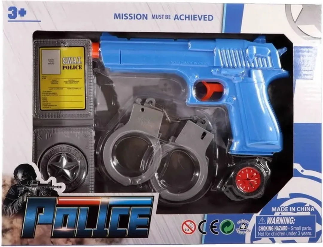 Jonotoys Politie pistool 13cm - Multi