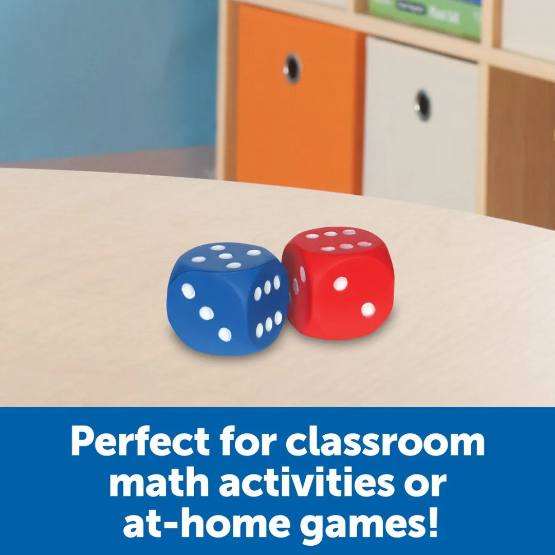 Learning Resources Foam Dobbelstenen Set 2 Stuks - Multicolor