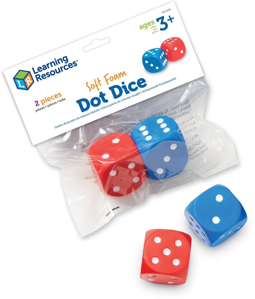 Learning Resources Foam Dobbelstenen Set 2 Stuks