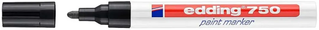 edding 750 Paint Marker 001 - Zwart - afbeelding 6 van 6