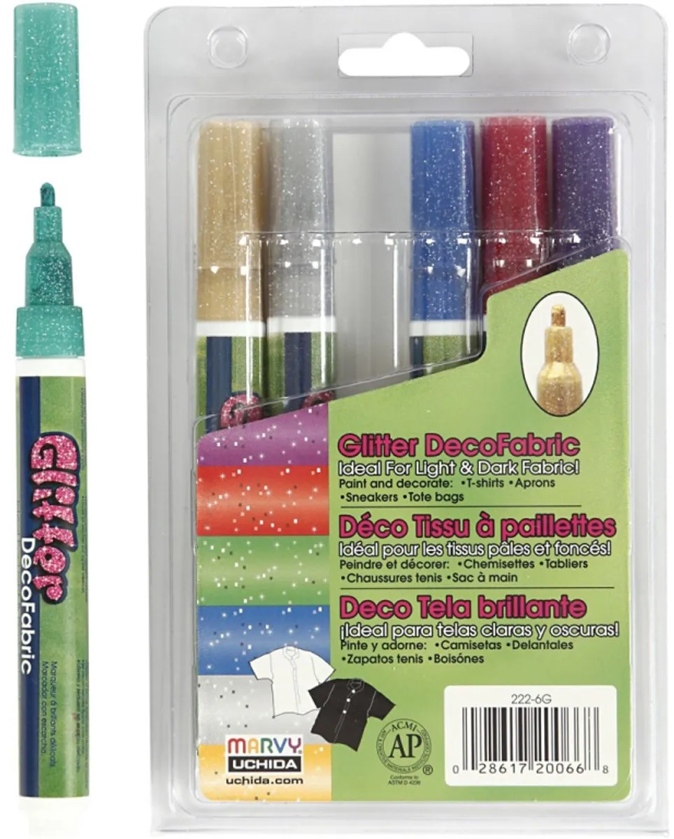 Creativ Company Deco Textielstiften Glitter