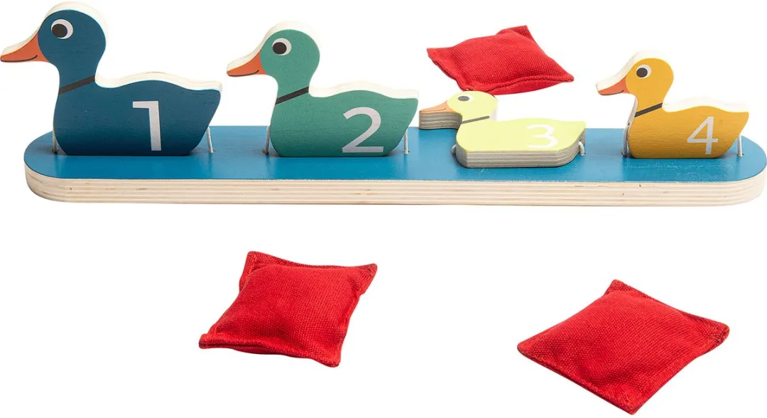 BS Toys Eendjes Op Rij Houten Werpspel - Multikleur