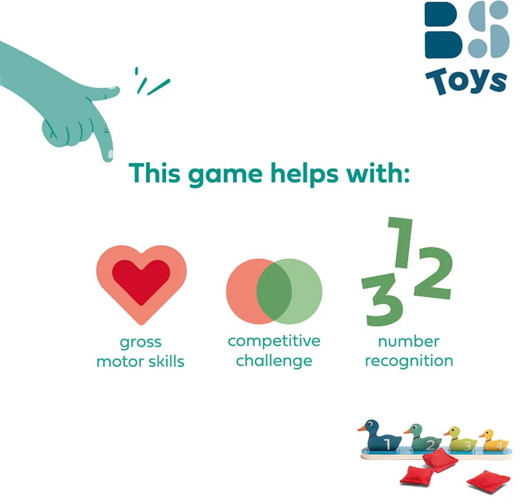 BS Toys Eendjes Op Rij Houten Werpspel - Multikleur - afbeelding 6 van 6