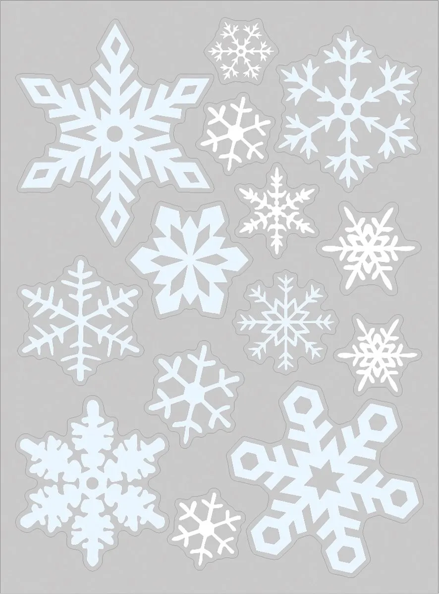 Anna's Collection Kerst Raamstickers Sneeuwvlokken