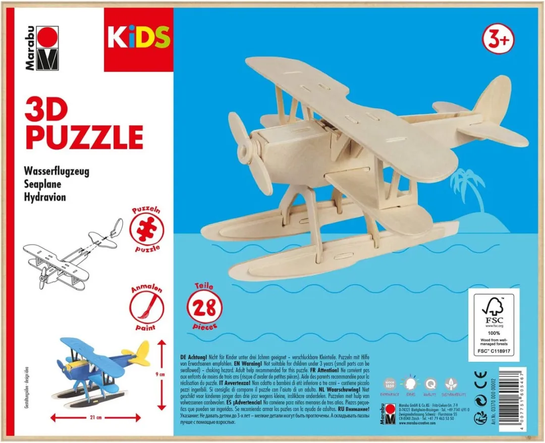 Marabu KiDS 3D Puzzel Watervliegtuig