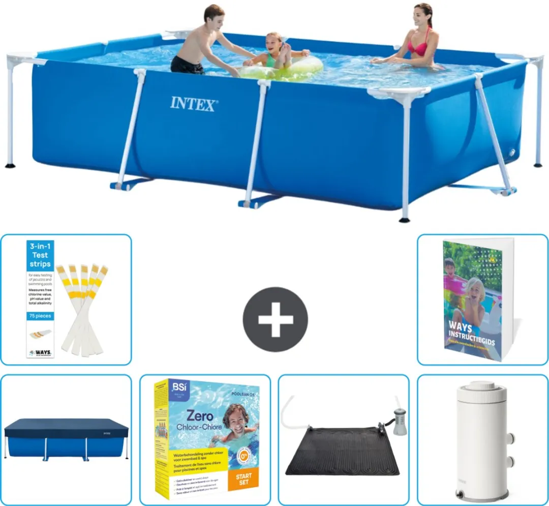Intex 28272NP-Blauw Rechthoekig Frame Zwembad 300x200x75cm