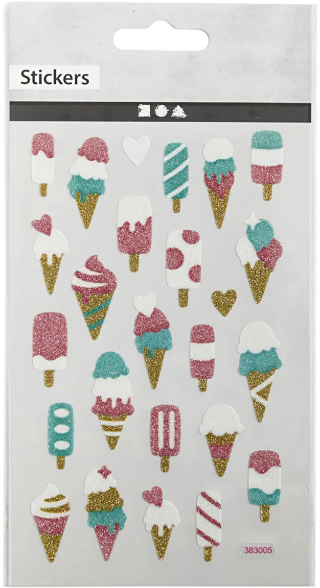 Creativ Company Glitter Stickers IJsjes 10x16cm - 1 Vel