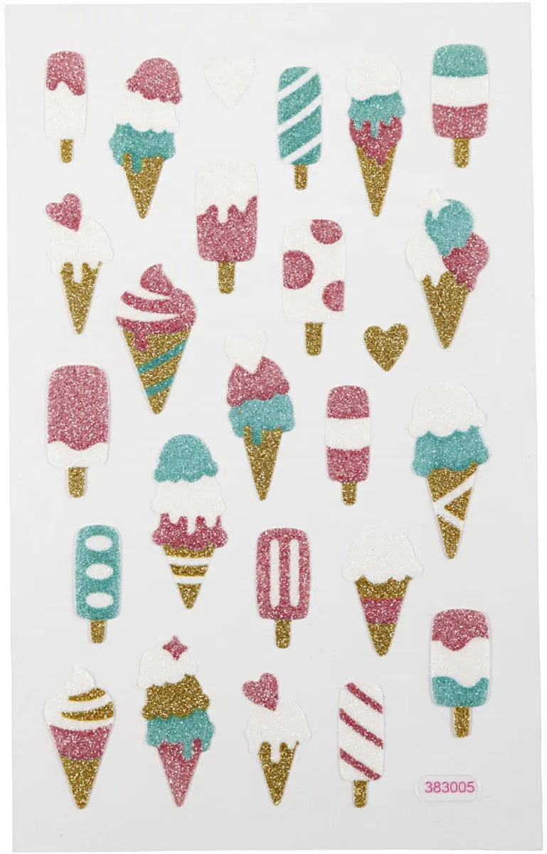 Creativ Company Glitter Stickers IJsjes 10x16cm