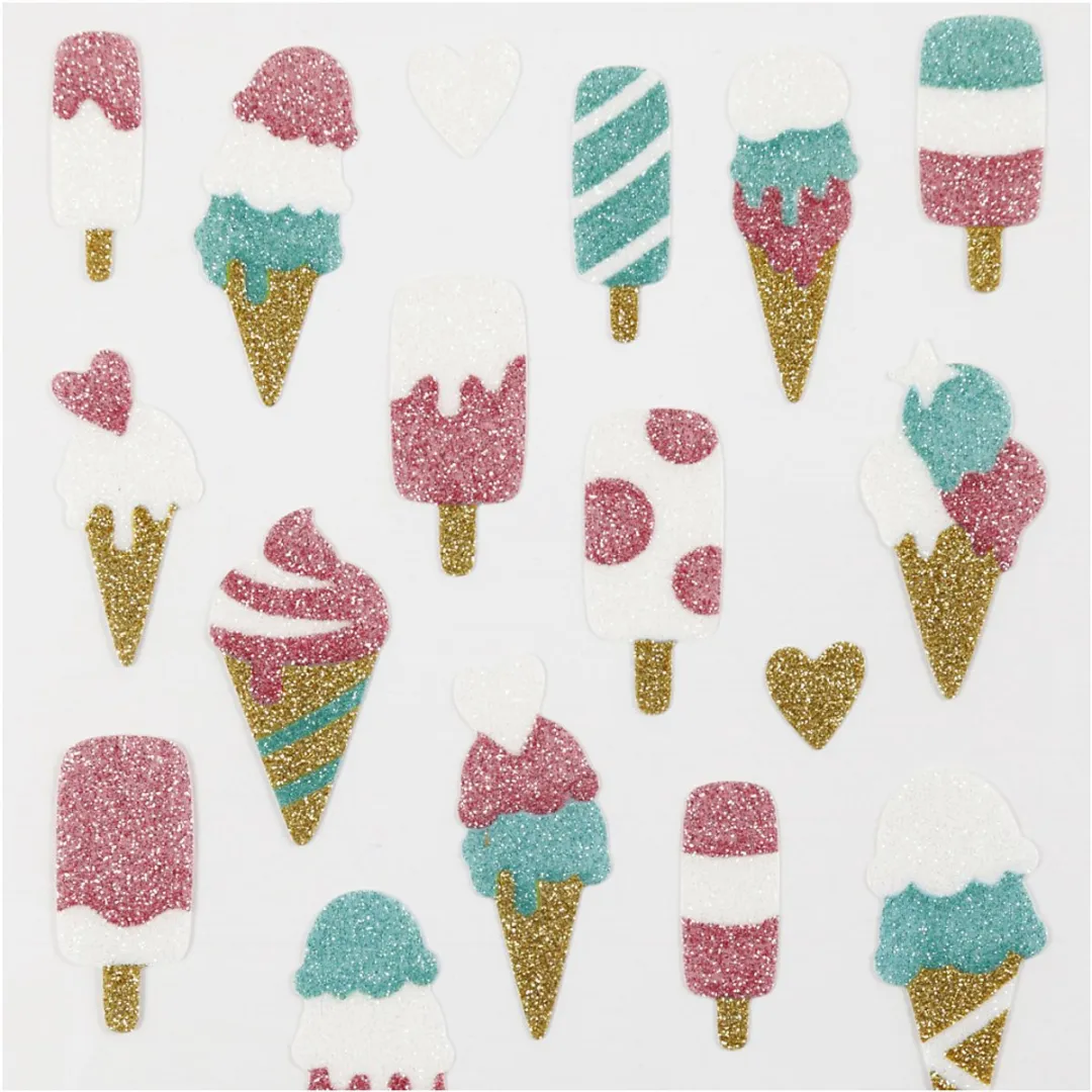 Creativ Company Glitter Stickers IJsjes 10x16cm - 1 Vel