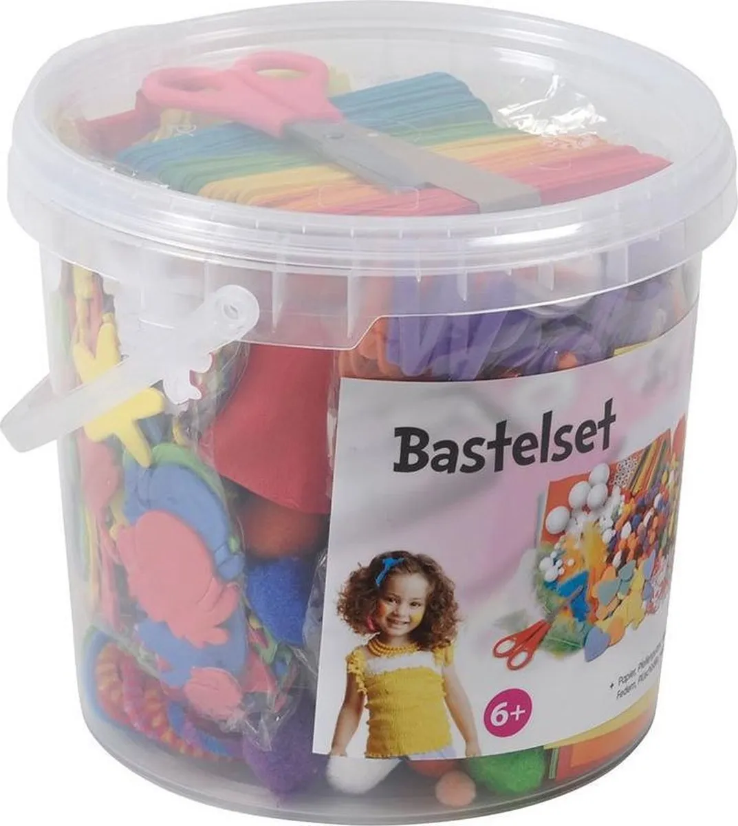 Knorrtoys Creative Bucket Knutseldoos 750-delig - Groen/Geel/Blauw