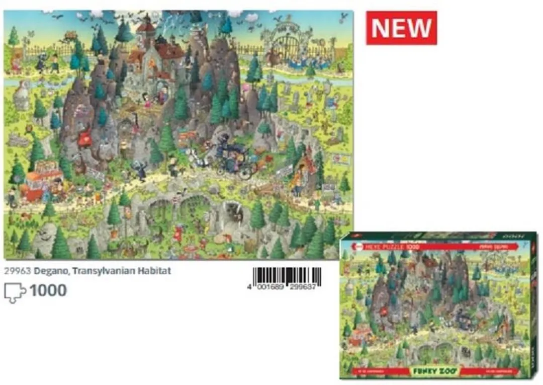 Heye Funky Zoo Transylvanian Habitat Puzzel 1000 Stuks - Multicolor