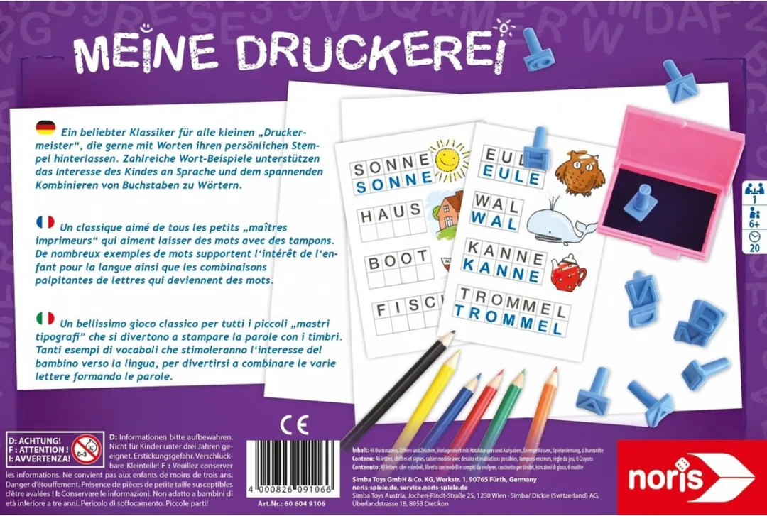 Noris Meine Druckerei Speelgoed Drukkerij 606049106 - Meerkleurig
