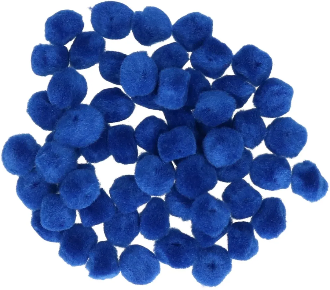 Rayher Knutsel Pompons 15mm - Donkerblauw - 60 Stuks