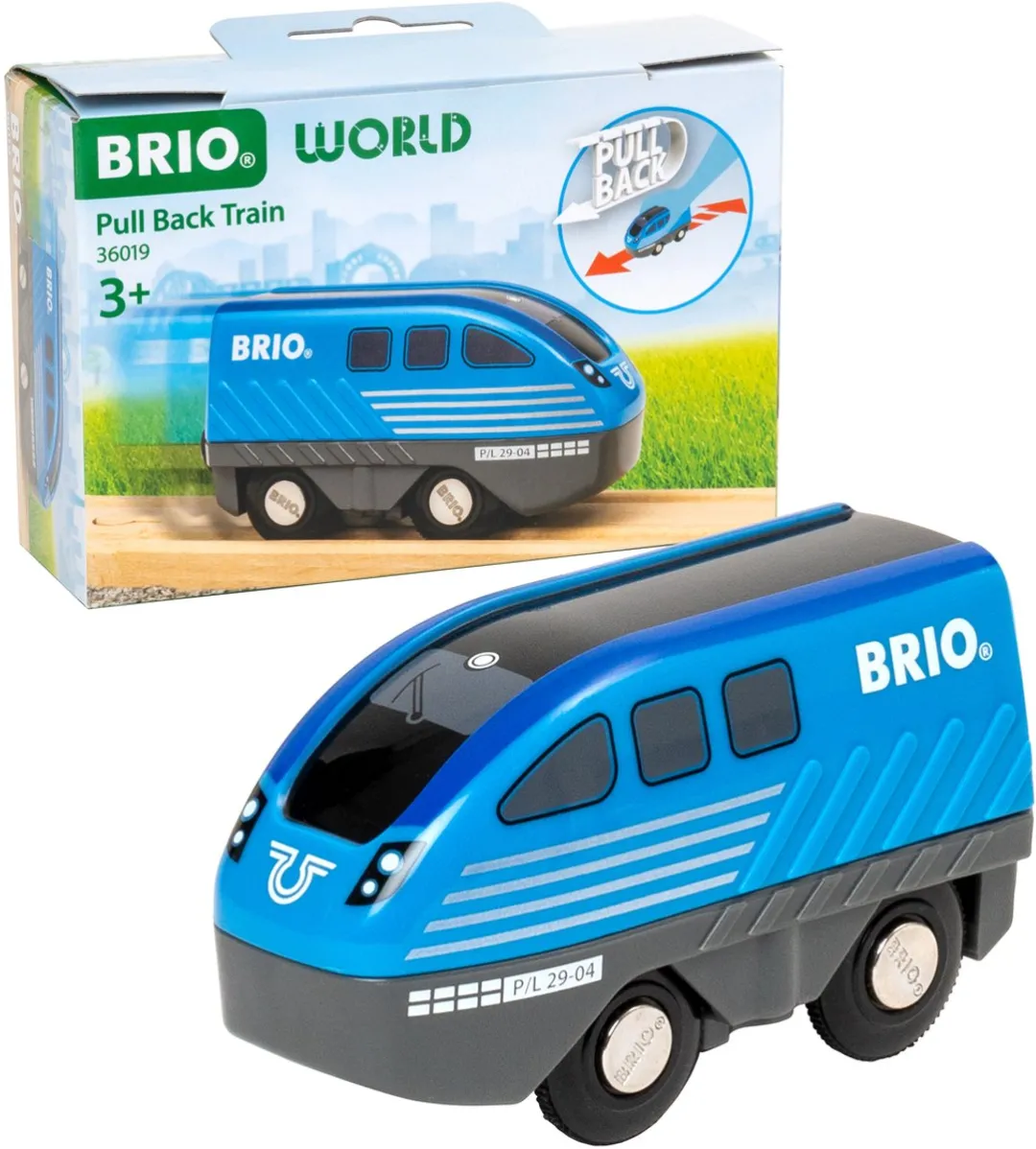 BRIO Pull Back Trein 36019 - Meerkleurig