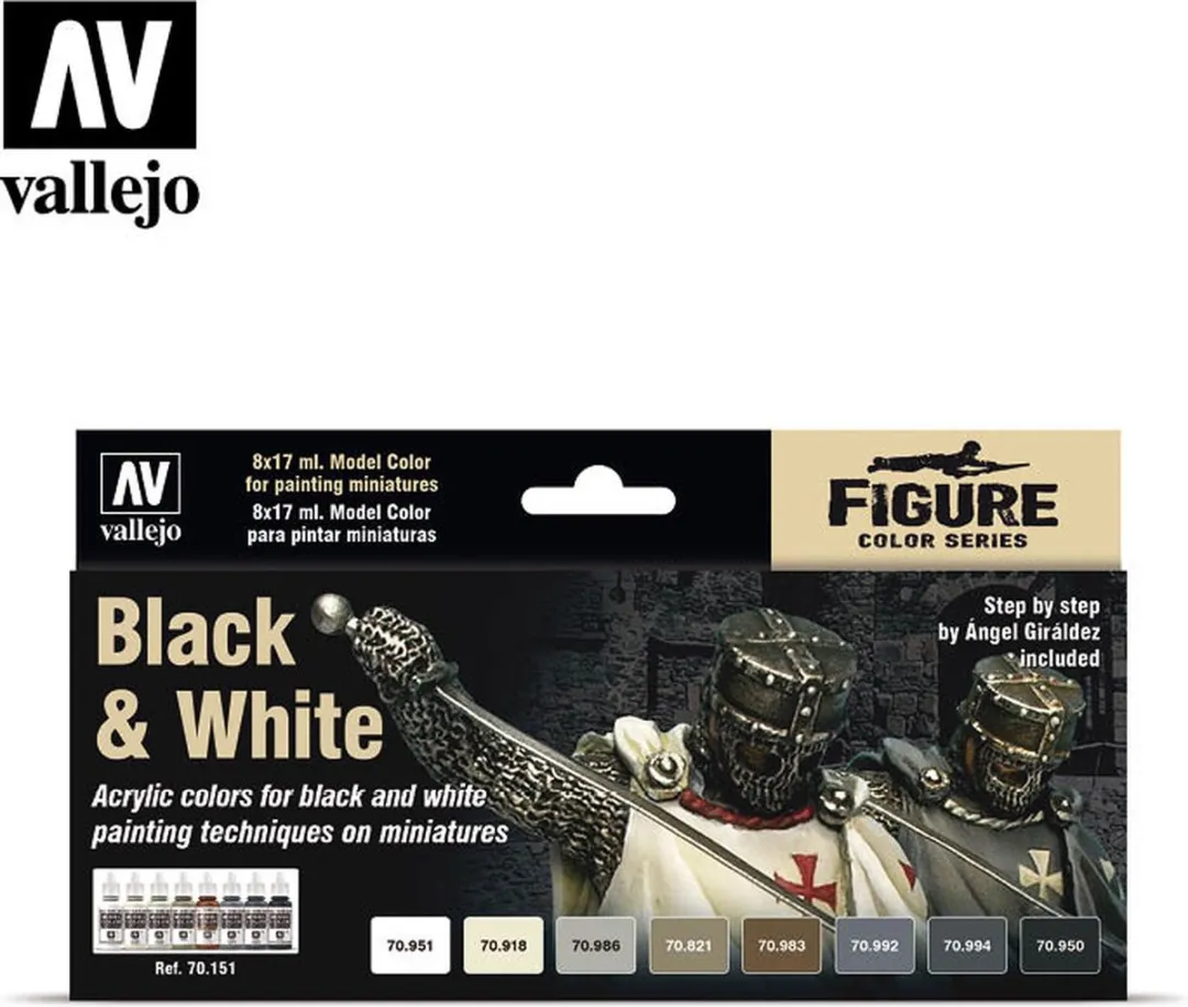 Vallejo Model Color Black & White Verfset