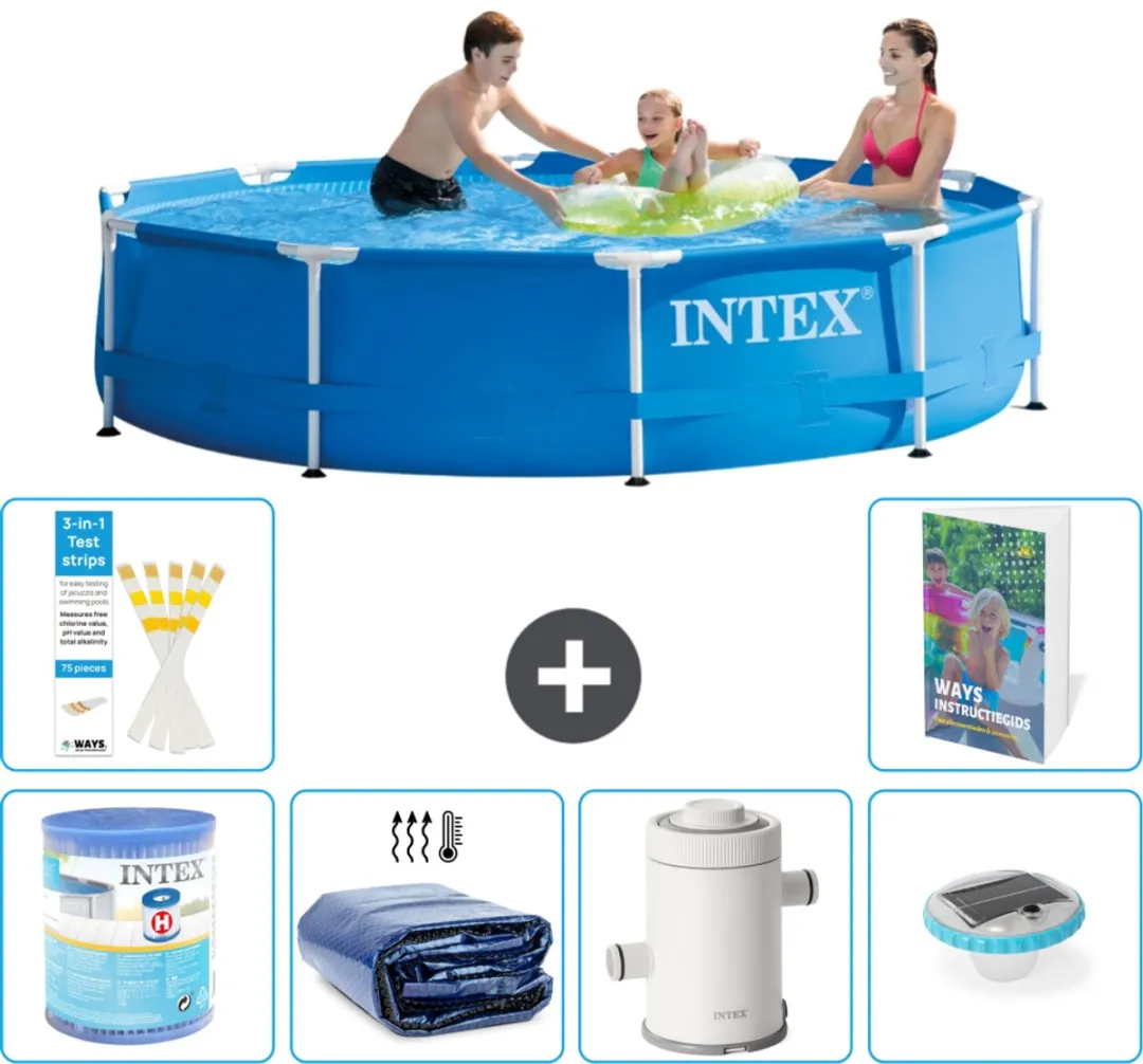 Intex 28200NP-Blauw Rond Frame Zwembad 305x76cm