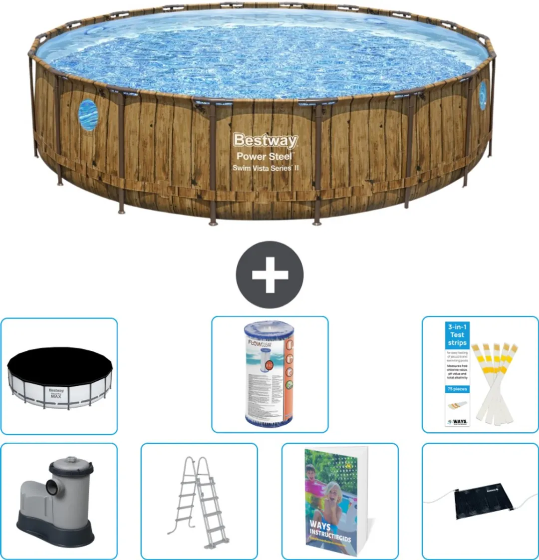 Bestway Rond Power Steel Swim Vista Zwembad 549cm