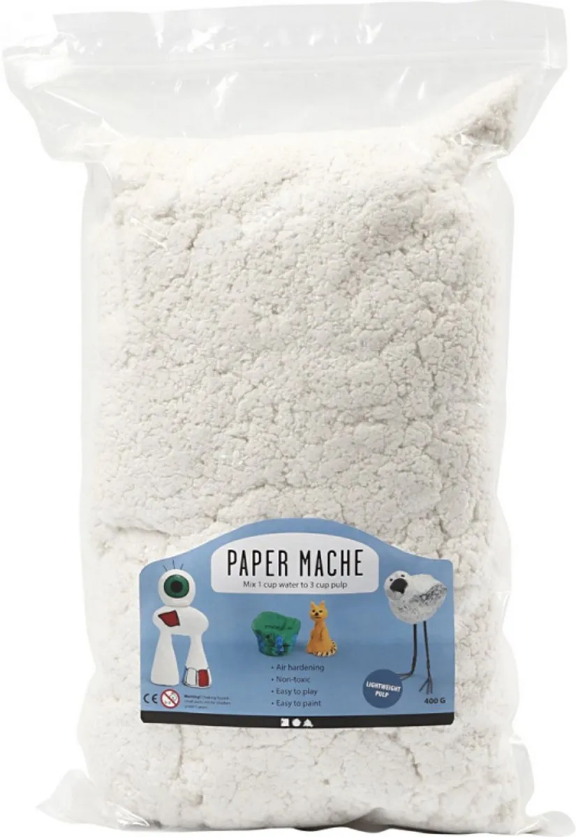 Creativ Company Papier-maché Pulp 400g - 400 Stuks