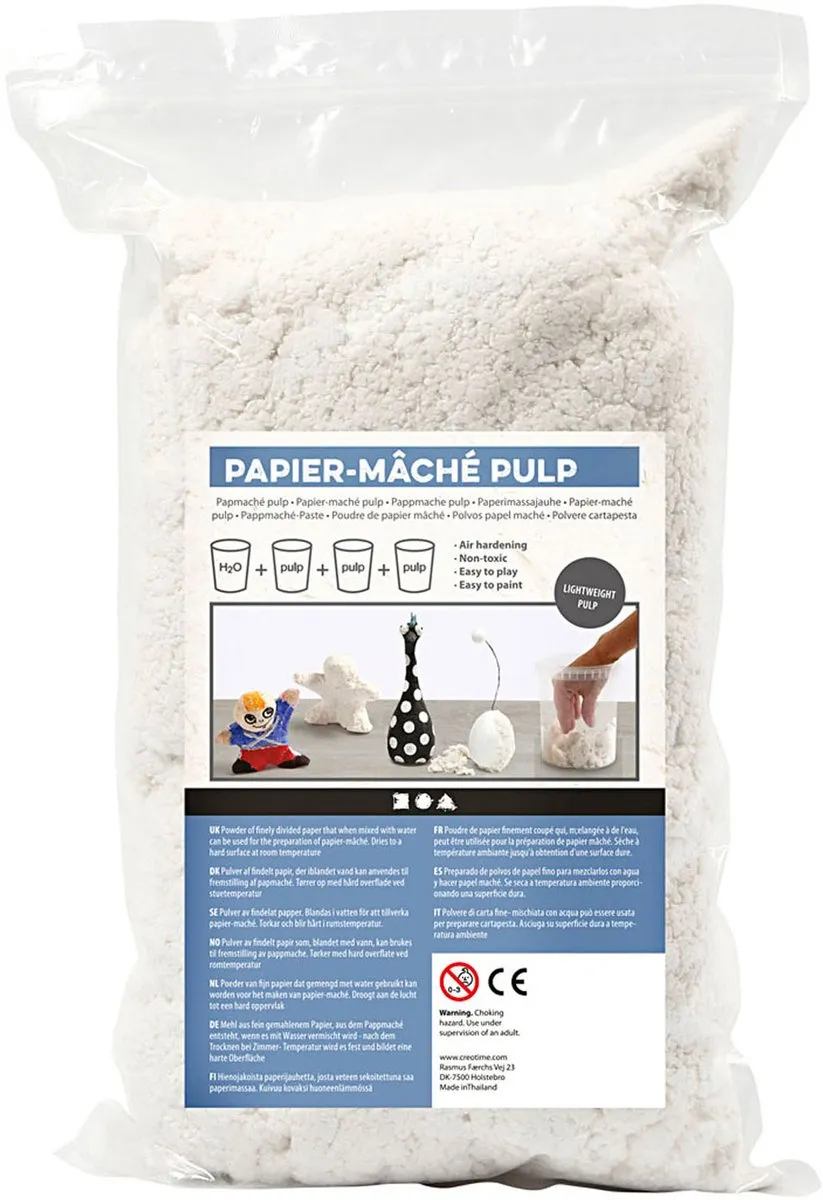 Creativ Company Papier-maché Pulp 400g - 400 Stuks