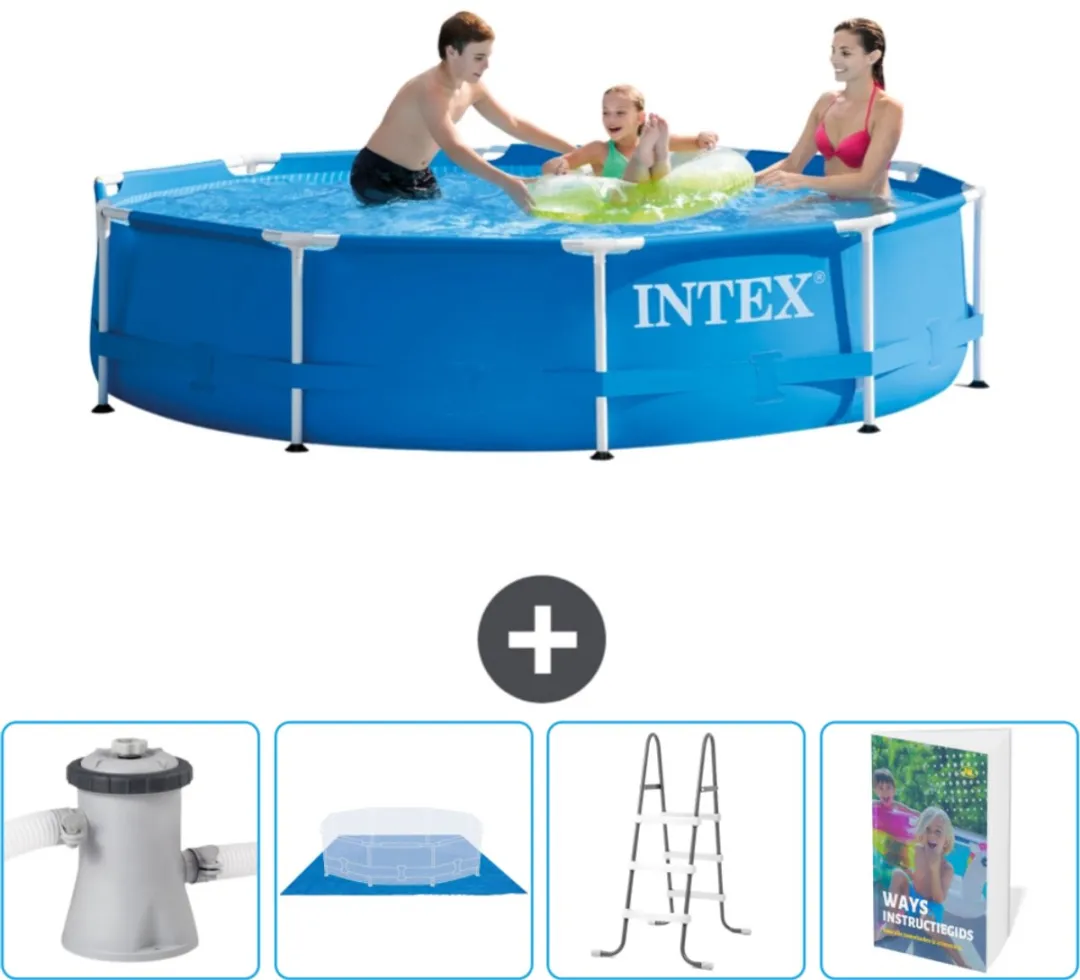 Intex 28200NP-Blauw Rond Frame Zwembad 305x76cm