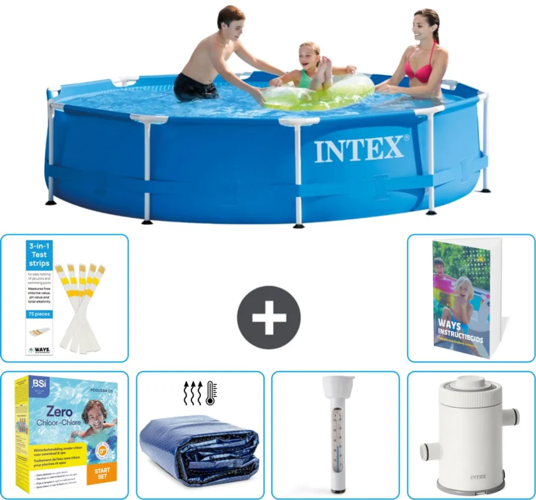 Intex 28200NP-Blauw Rond Frame Zwembad 305x76cm