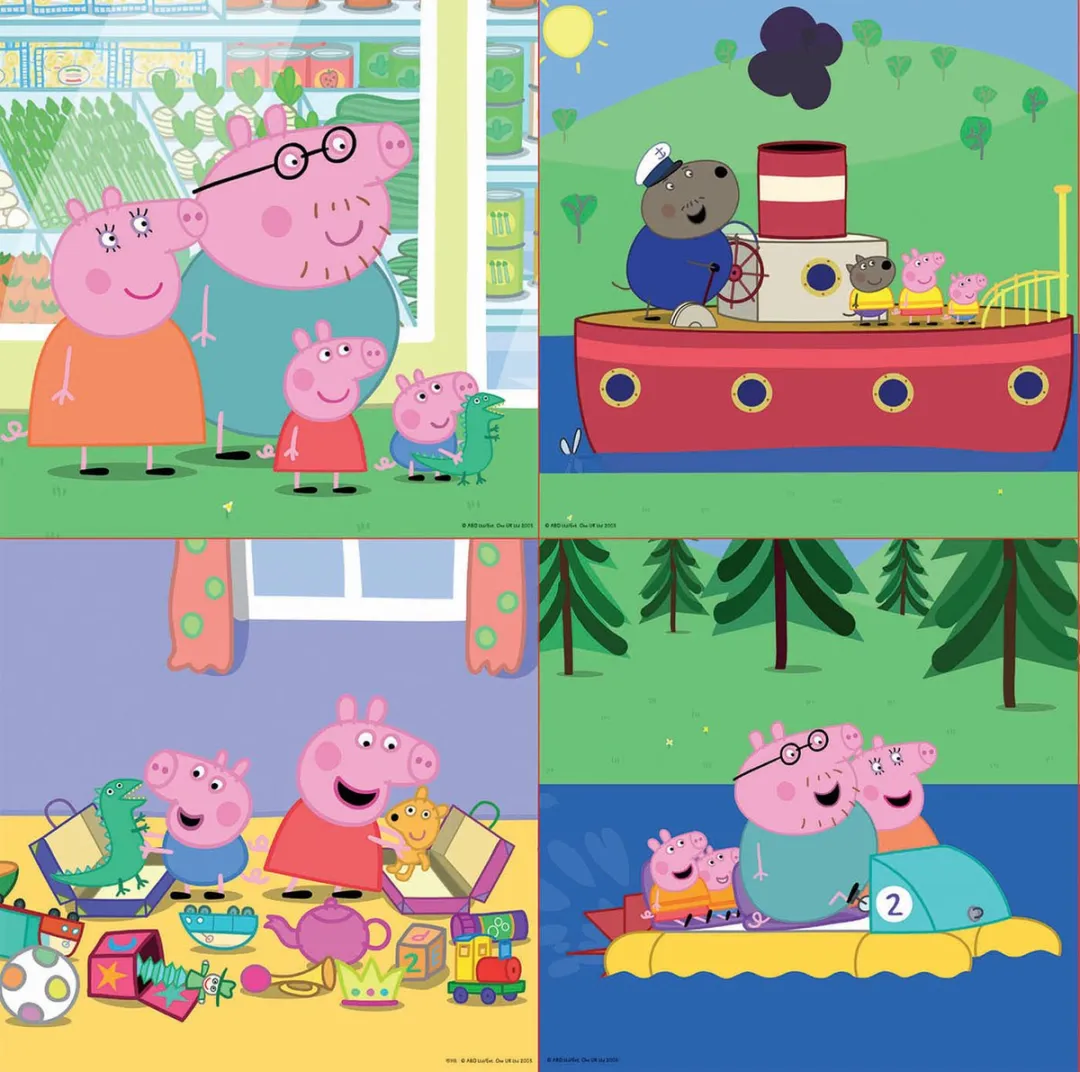 Educa Peppa Pig Puzzels - 4 Stuks 6-delig Meerkleurig - afbeelding 3 van 3