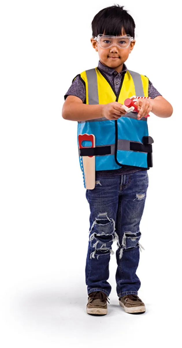 BIGJIGS Bouwvakker Verkleedset 3-5 jaar - Multicolor