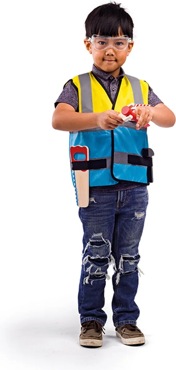 BIGJIGS Bouwvakker Verkleedset 3-5 jaar - Multicolor