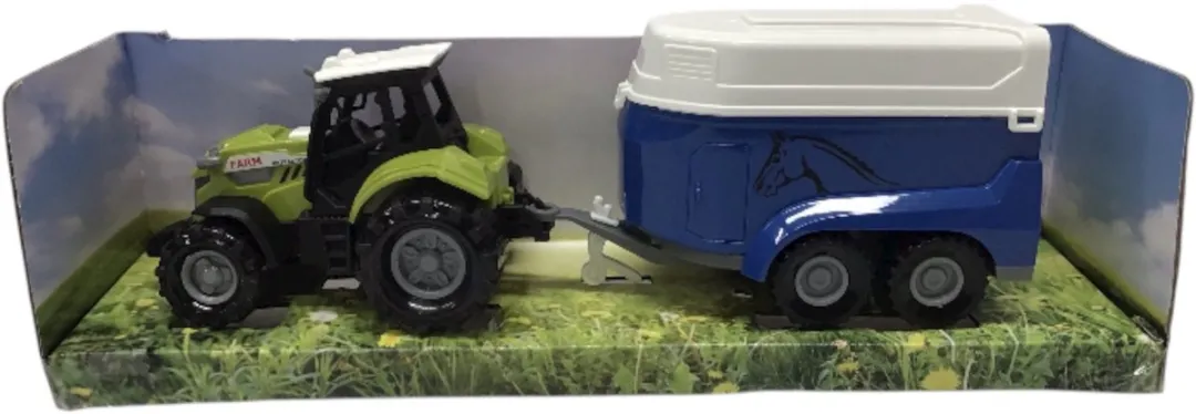 Ruby Toys VROOM Farm Truck Tractor met Paardenaanhanger 23cm