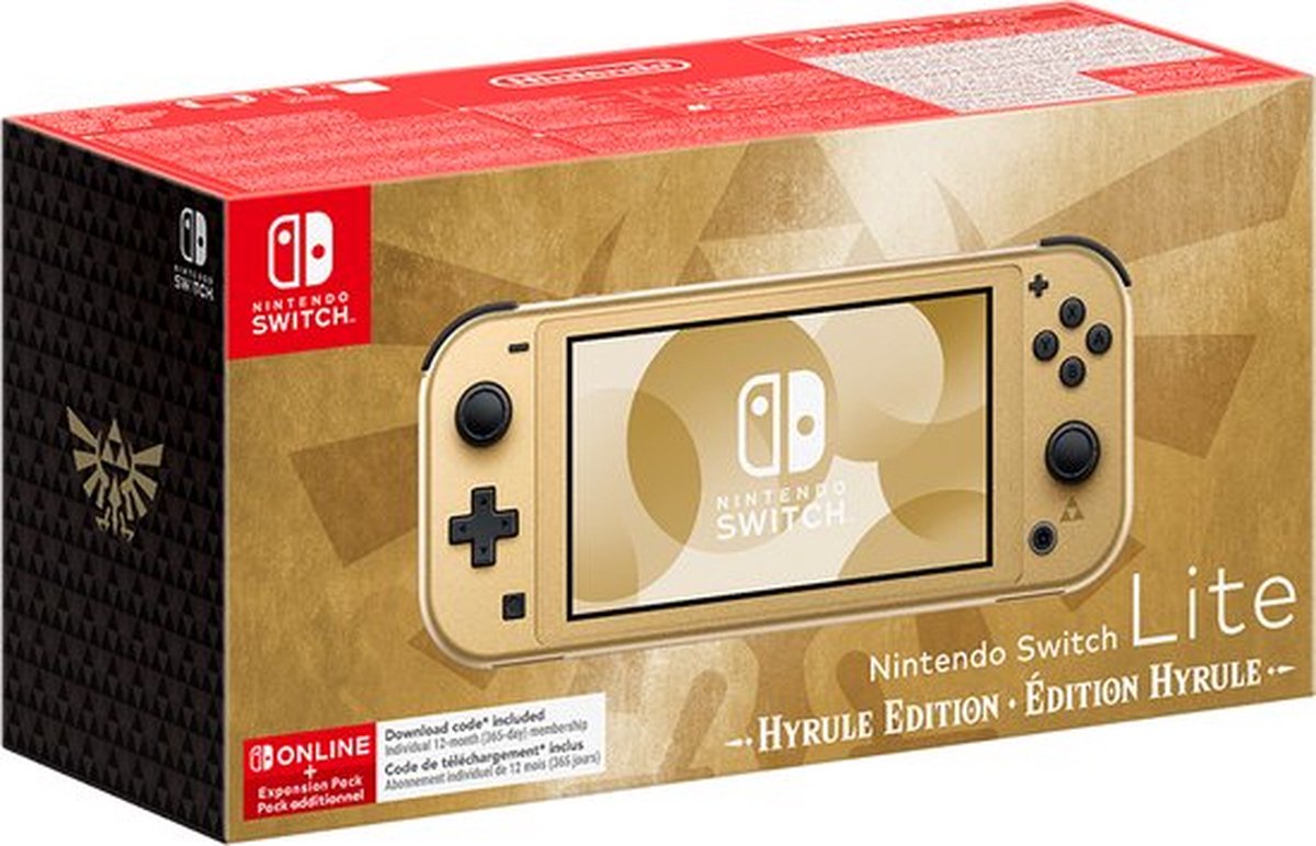 Nintendo Switch Lite - Hyrule Edition - Hylian Crest - 12 maanden Nintendo Switch Online + Uitbreidingspakket
