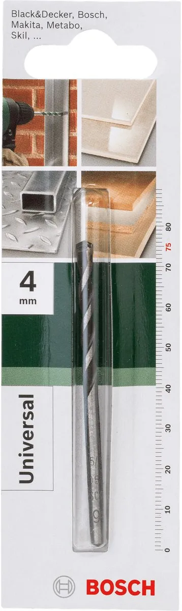 Bosch Universele Boor 4mm - 4x40x75mm