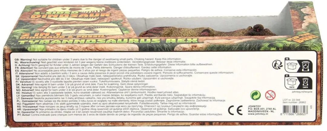 Johntoy Dierenwereld Dinosaurus 2-delig Multicolor