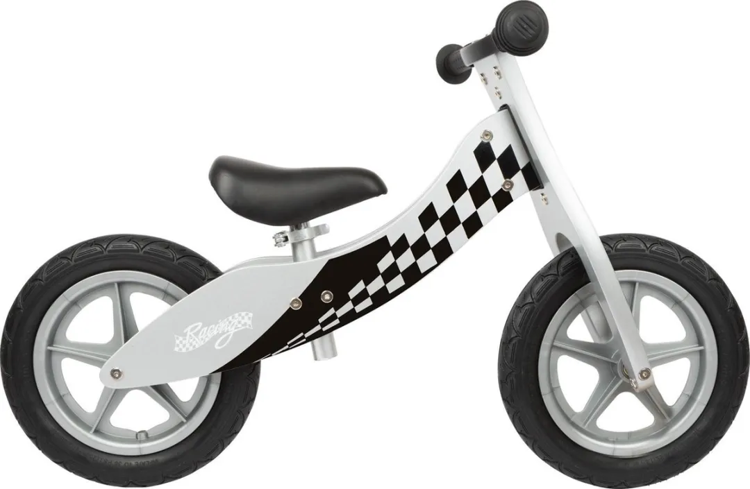 Small Foot Race Loopfiets 12 - Wit/Zwart