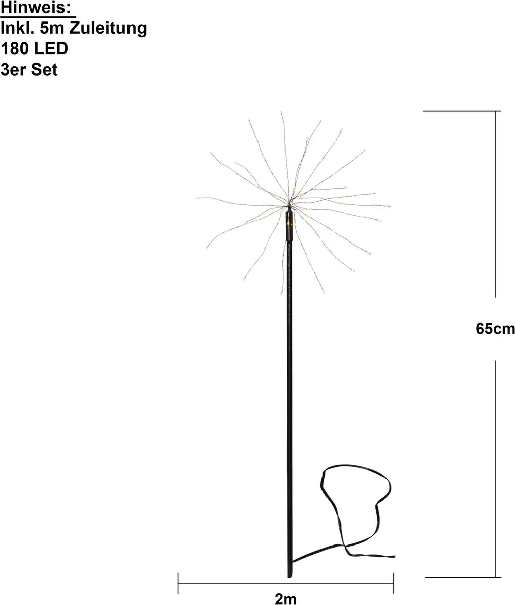 Star Trading Ground Spike Vuurwerk Outdoor Set van 3