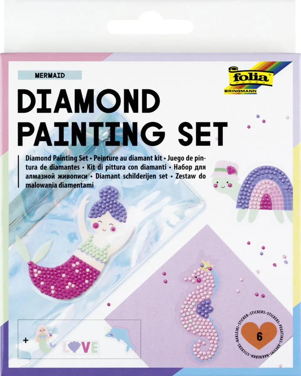 Folia Diamantschilderijpakket Zeemeermin Meerkleurig