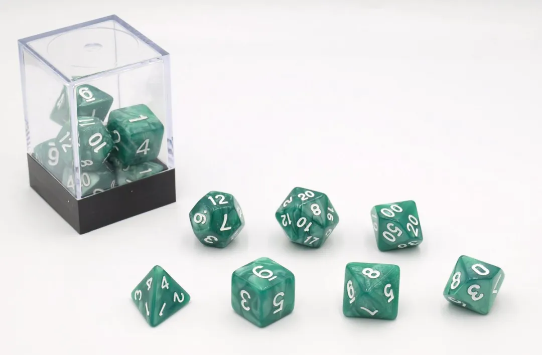 HOT Games 7-delige Parelmoeren Dobbelstenen Set