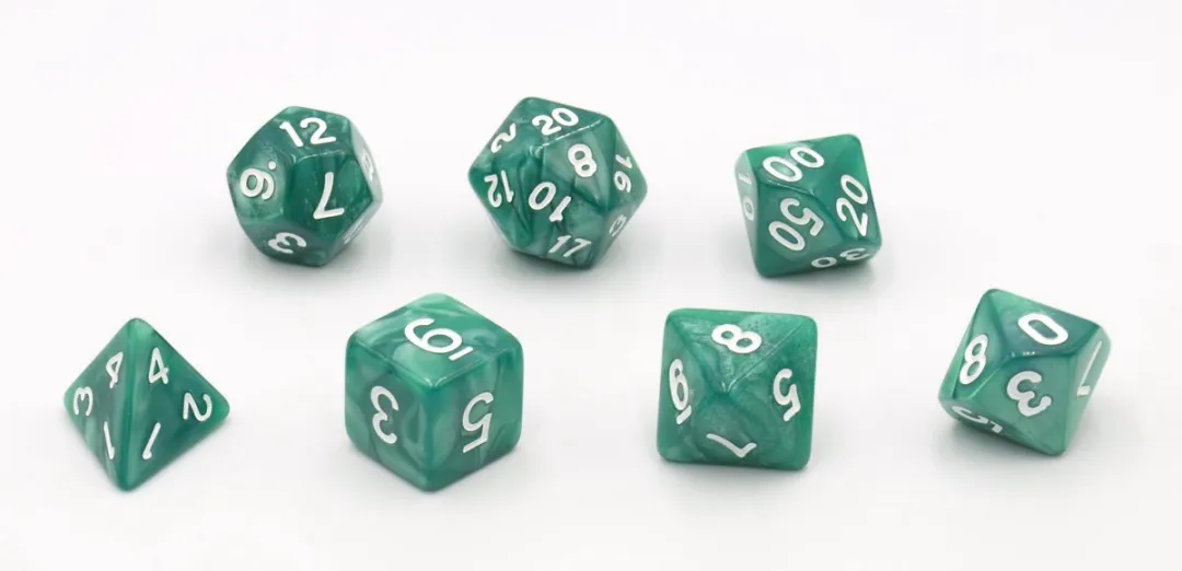 HOT Games 7-delige Parelmoeren Dobbelstenen Set - 6 Spelers
