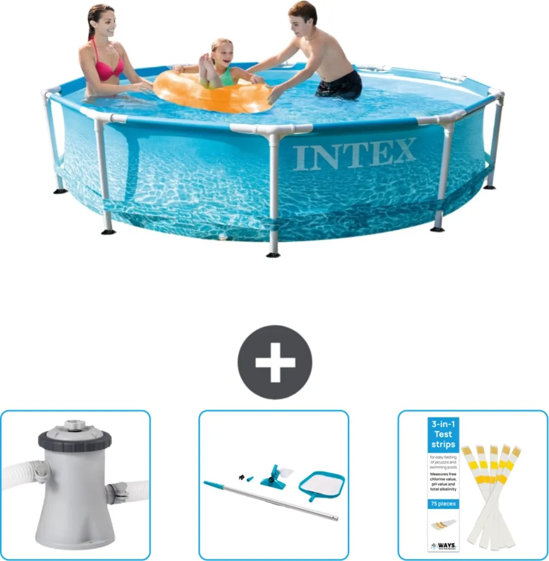Intex 28206NP-Blauw Rond Frame Zwembad 305cm