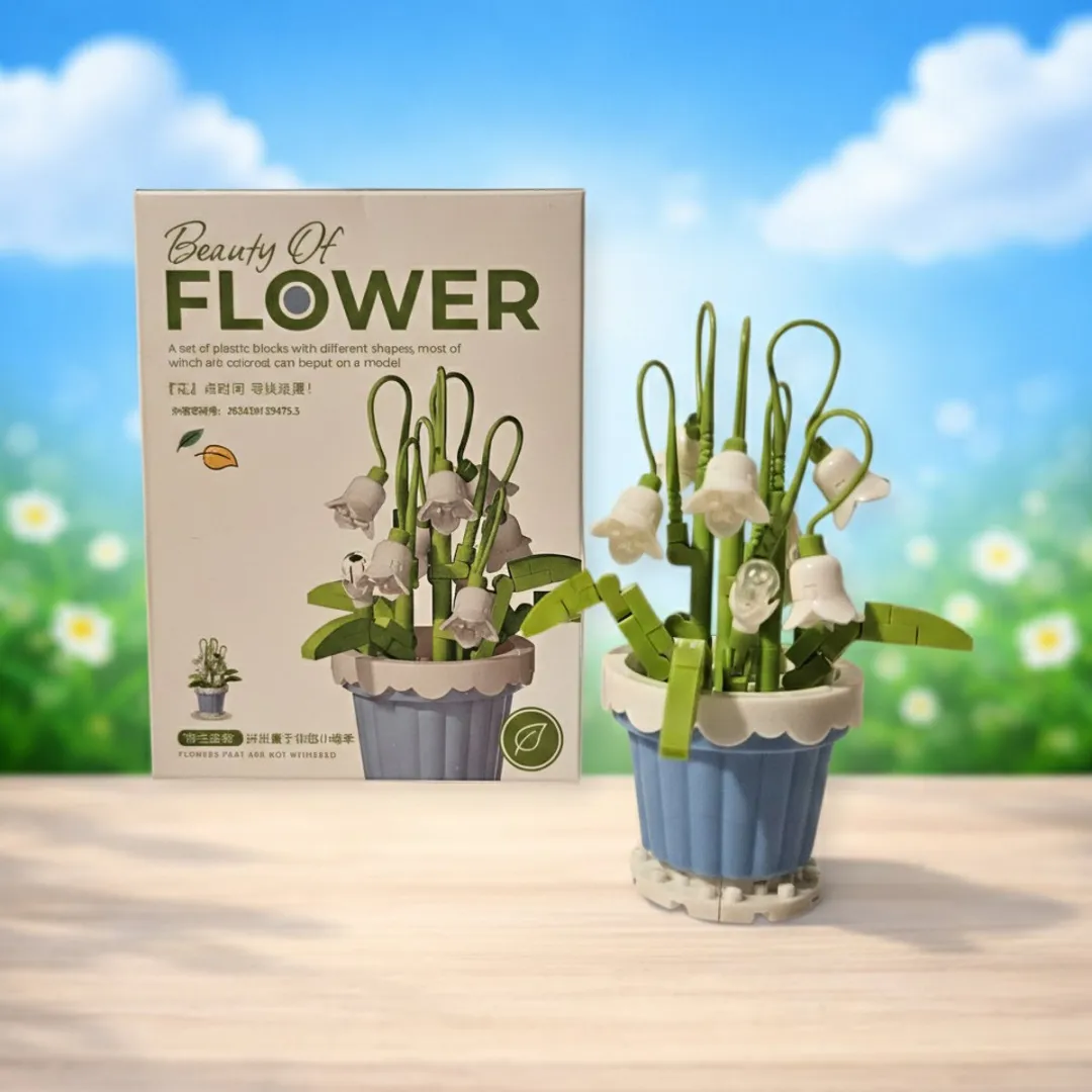 Shantou Toys DIY Bouwbloem Lelietje-van-dalen - 105 Stuks - Wit