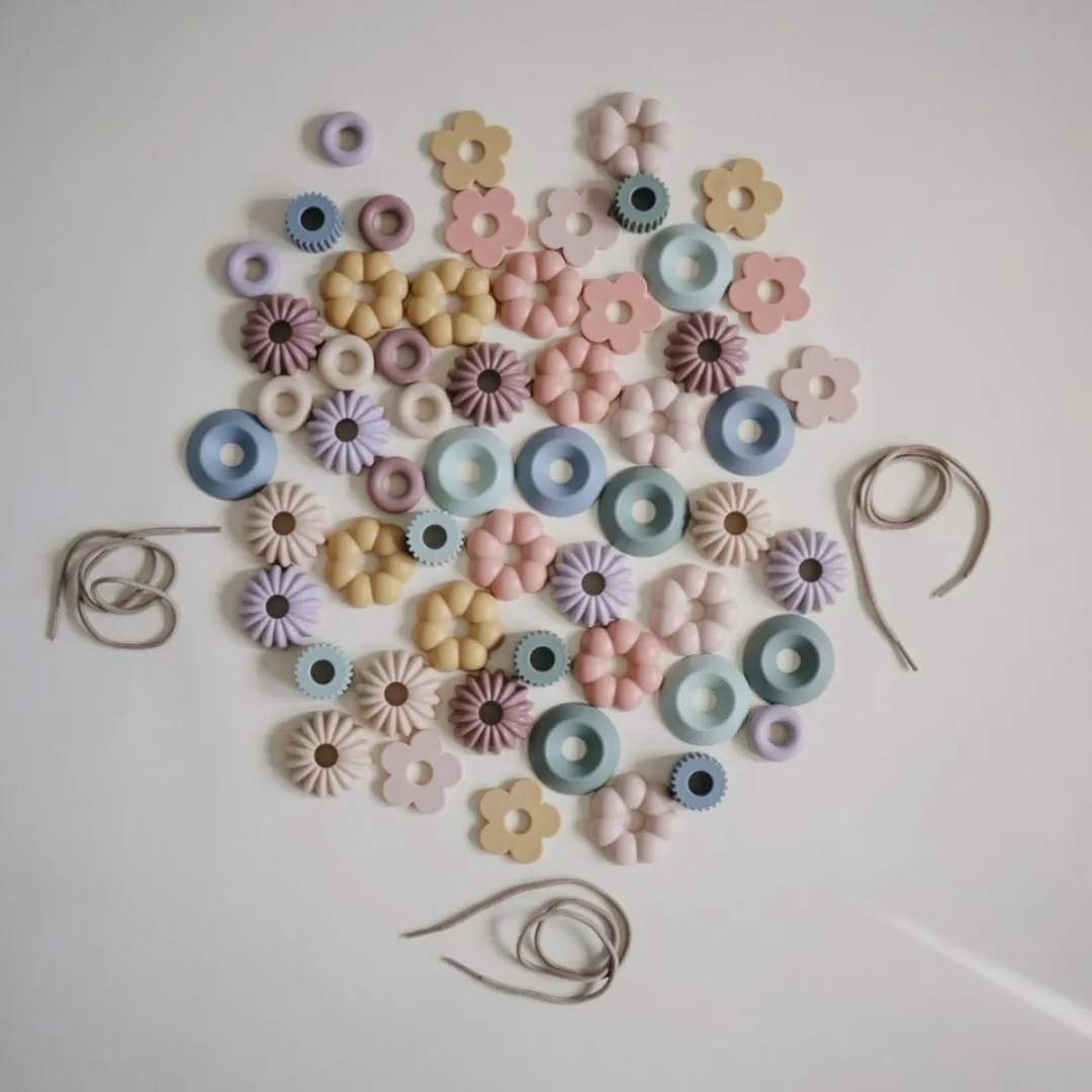 Mushie Kralen Rijgen Set - Pastel