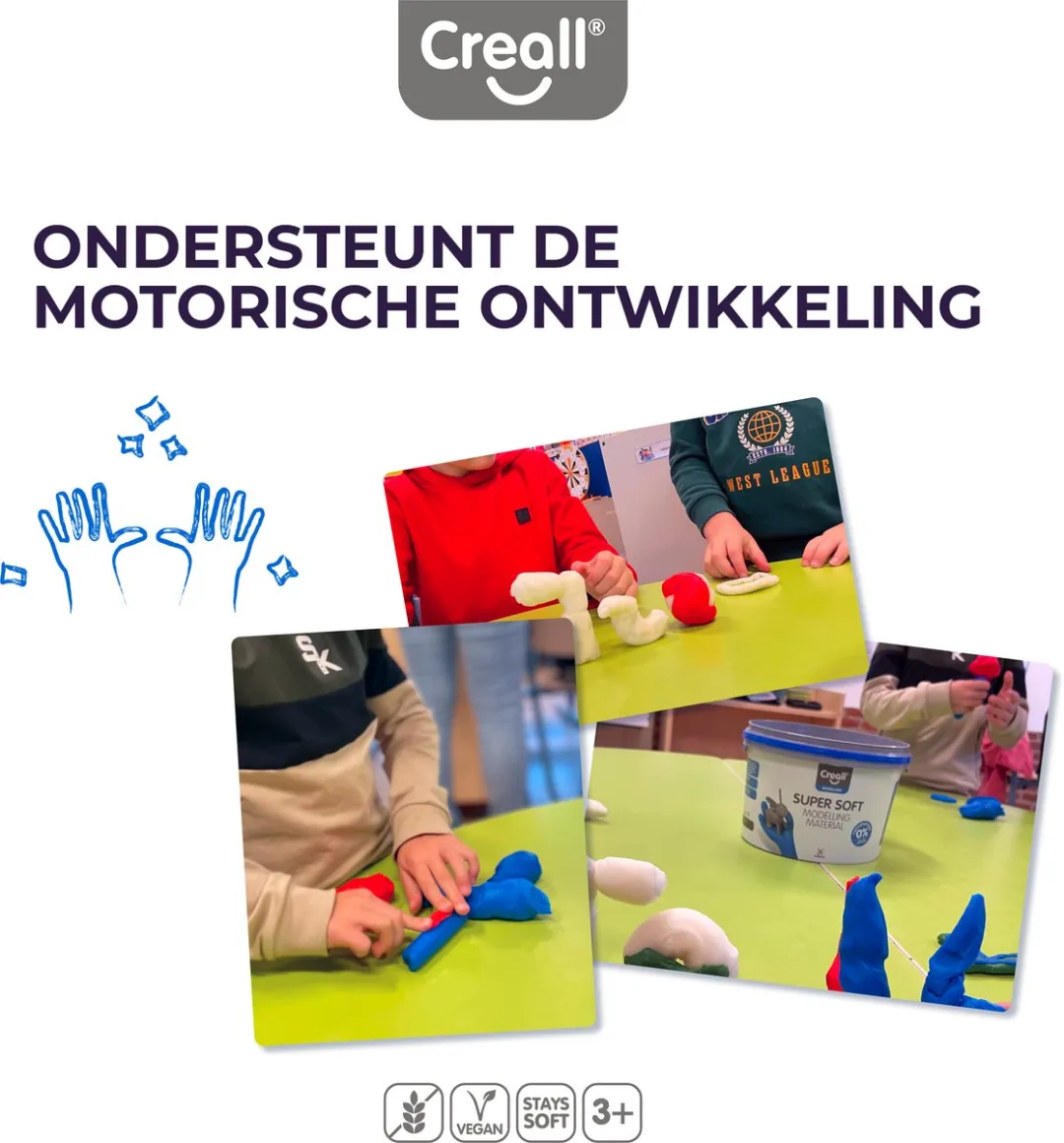 Creall Super Soft Boetseerklei Set 5 Kleuren - 1750g