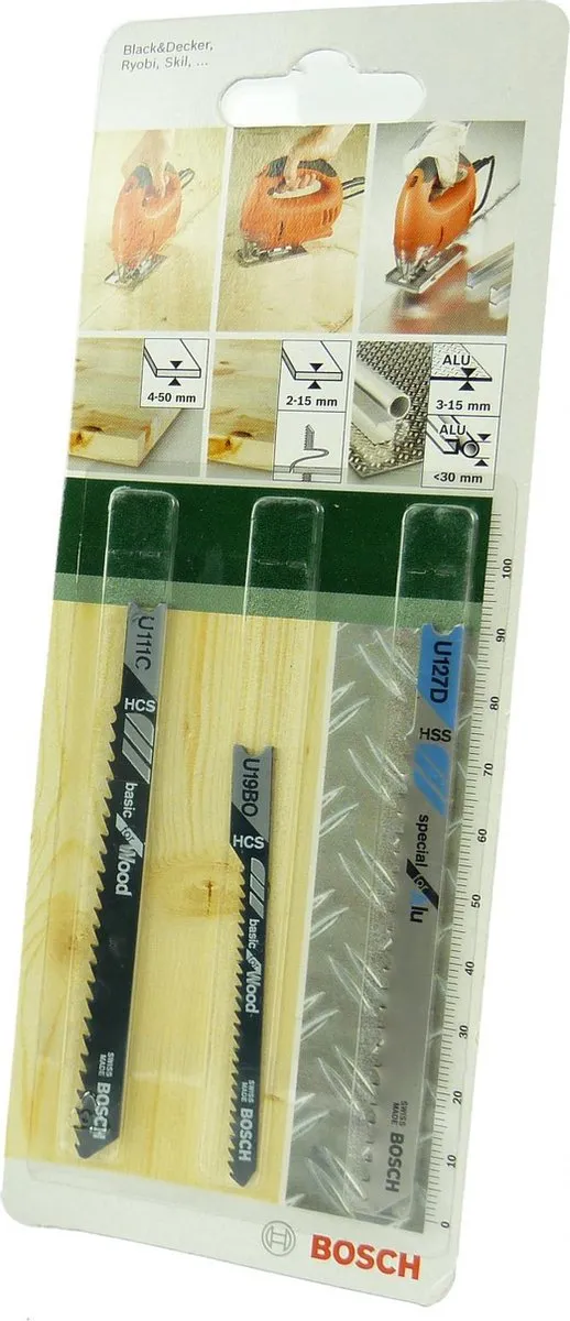 Bosch U-schacht Decoupeerzaagbladen 3-delig