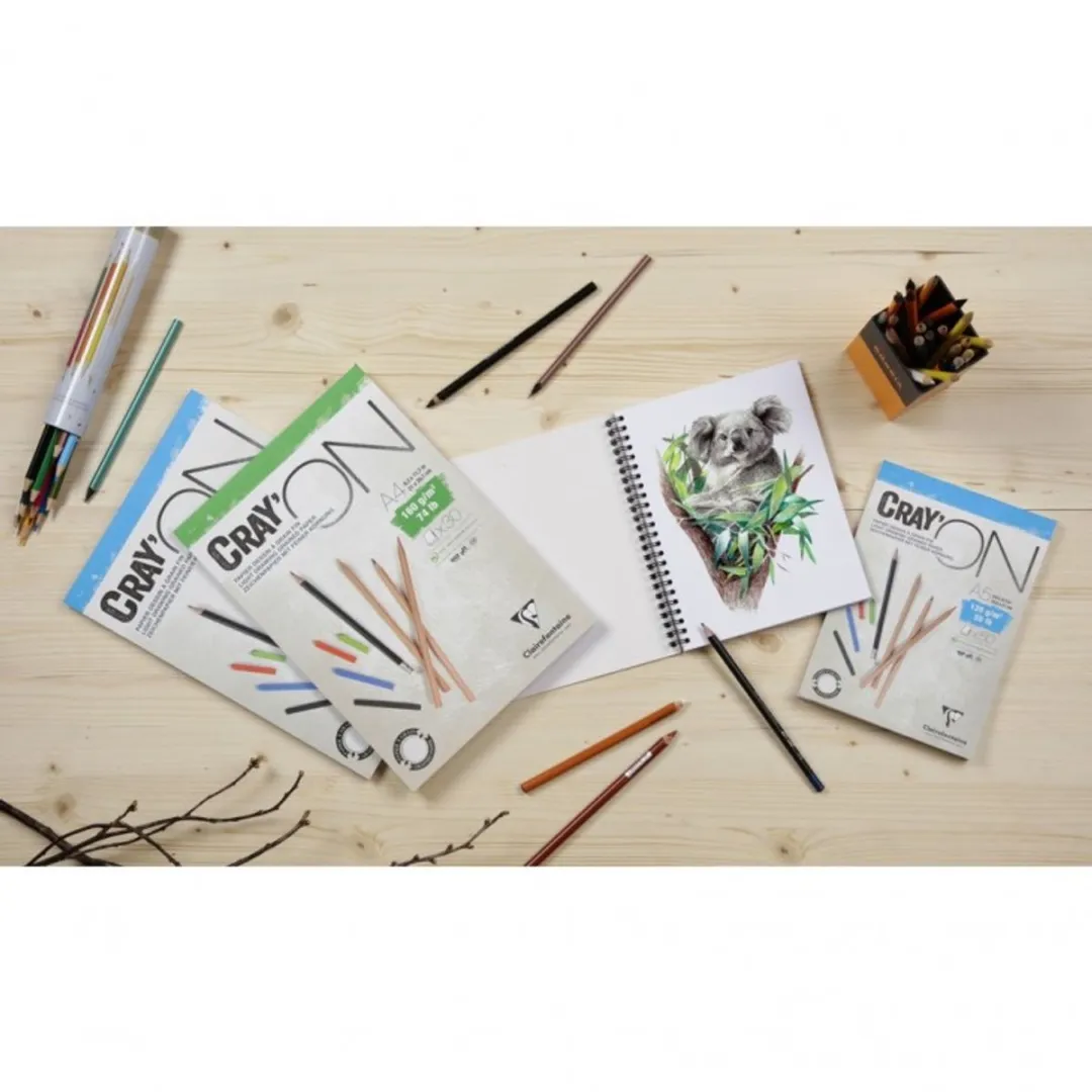 Clairefontaine Cray'On Tekenblok A5 Wit - 50 Vel
