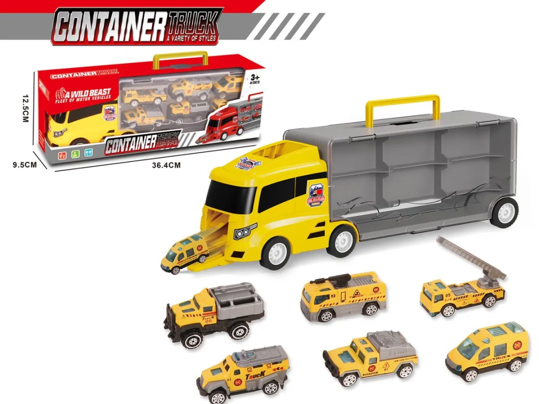 Donny Toys Transporter Vrachtwagen Set 6-delig