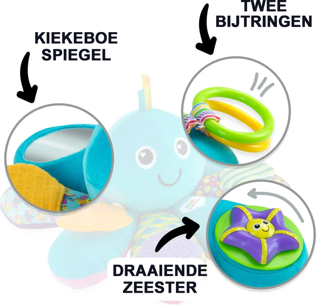 Lamaze Speelinktvis Educatief Babyspeelgoed - Blauw - afbeelding 6 van 6